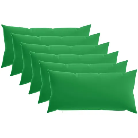 vidaXL Coussin 6 pc HEERLEN Vert 40 x 70 cm Polyester – image 2