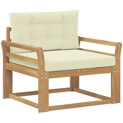 vidaXL Sofa de milieu extérieur Polyester Blanc – 650379 – image 2