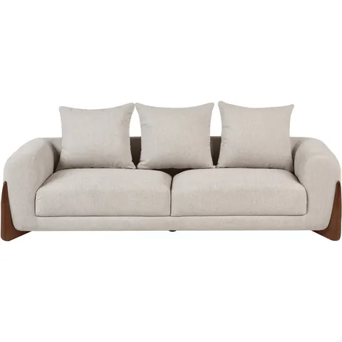 VINLIDEN - Driezitsbank - Taupe - Polyester – afbeelding 2
