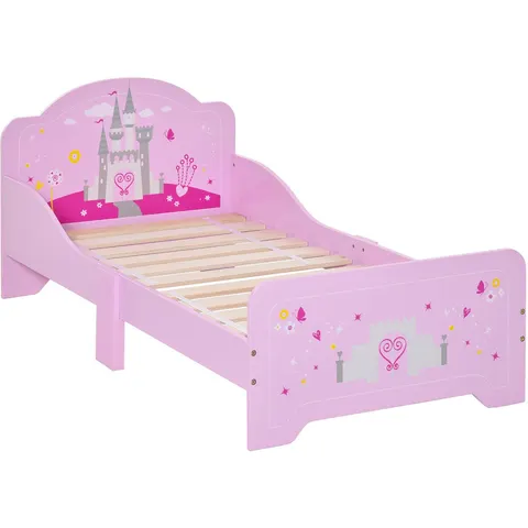 HOMCOM Kinderbed - MDF - 143x73x60cm - Roze – afbeelding 2