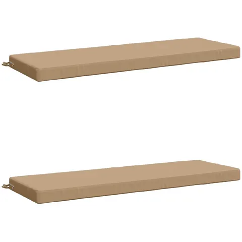 vidaXL Coussins de Banc SOEST 2 pc 100 % polyester Sable – 471509 – image 2