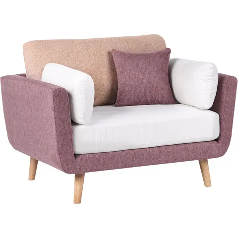BOLGA - Fauteuil - Roze/Wit - Polyester – afbeelding 2