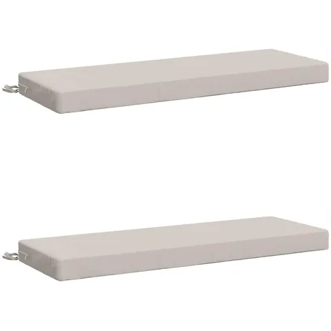 vidaXL Coussins de Banc SOEST 2 pc 100 % polyester Blanc – 465102 – image 2