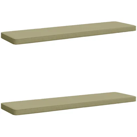 vidaXL Coussins de banc 2 pièces VUGHT 2 pc 100 % polyester Vert clair – 481300 – image 2