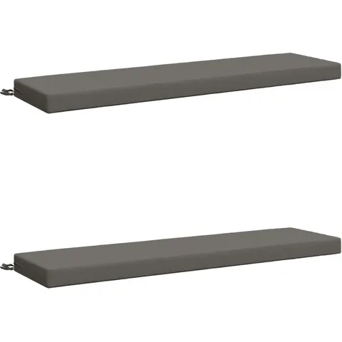 vidaXL Coussins de Banc SOEST 2 pc 100 % polyester Gris – 466987 – image 2