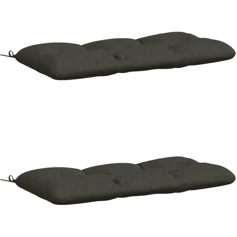 vidaXL Coussins de Banc VIANEN 2 pc 100 % polyester Anthracite – 494928 – image 2