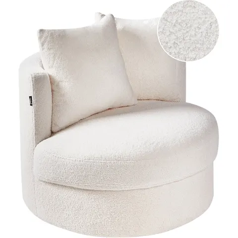 DALBY - Fauteuil - Wit - Bouclé – afbeelding 2