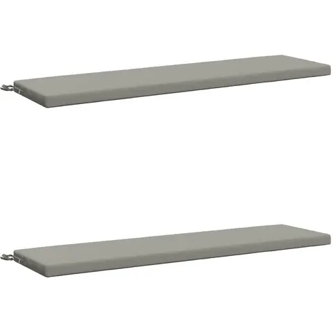 vidaXL Coussins de Banc SOEST 2 pc 100 % polyester Gris – 459040 – image 2