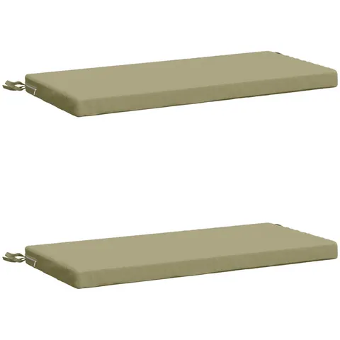 vidaXL Coussins de Banc SOEST 2 pc 100 % polyester Vert clair – 454625 – image 3