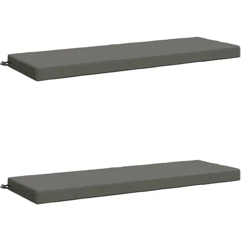 vidaXL Coussins de Banc SOEST 2 pc 100 % polyester Gris – 471622 – image 2
