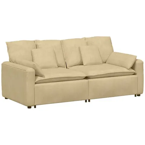 vidaXL Canapé modulable avec coussins gris-vert – 641557 – image 3
