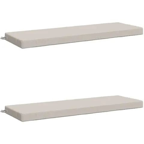 vidaXL Coussins de Banc SOEST 2 pc 100 % polyester Blanc – 471486 – image 2