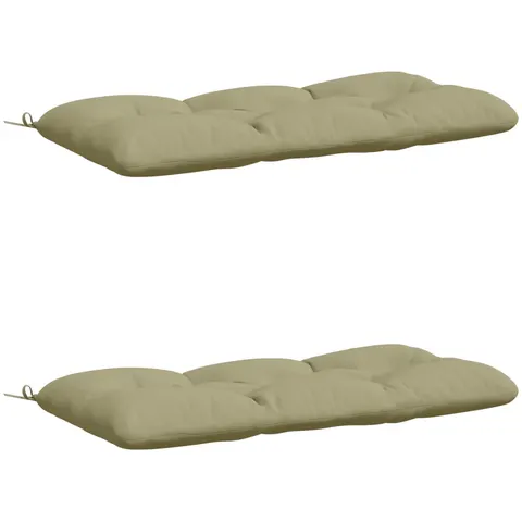 vidaXL Coussins de Banc VIANEN 2 pc 100 % polyester Vert clair – 494768 – image 3