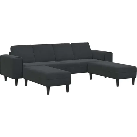 vidaXL Canapé de salon 3 pc Noir – image 3