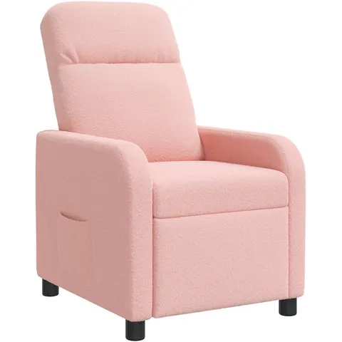 vidaXL Fauteuil inclinable Rose Bouclé – image 2