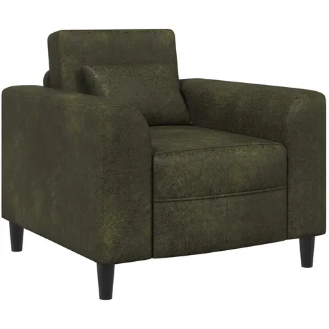 vidaXL Fauteuil Vert armée Simili daim – 523406 – image 2