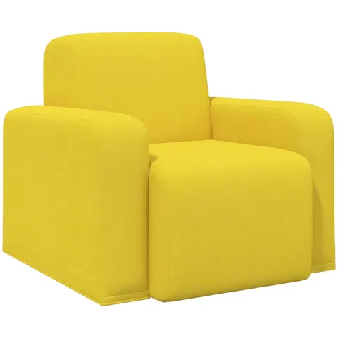 vidaXL Fauteuil Jaune clair Tissu – 522881 – image 2
