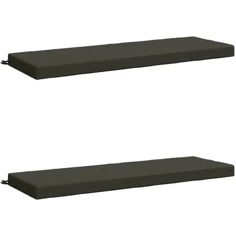 vidaXL Coussins de Banc SOEST 2 pc 100 % polyester Anthracite – 471608 – image 2