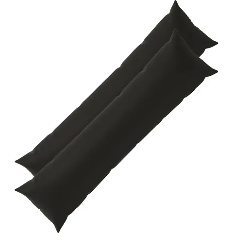 vidaXL Coussin 2 pc HEERLEN Noir 40 x 145 cm Polyester – image 2