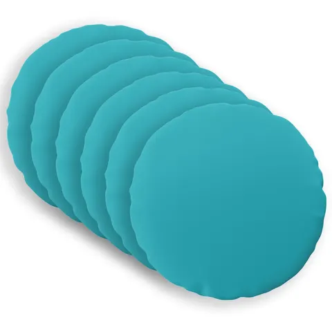 vidaXL Coussin 6 pc HEERLEN Turquoise Ø 60 cm Polyester – image 2