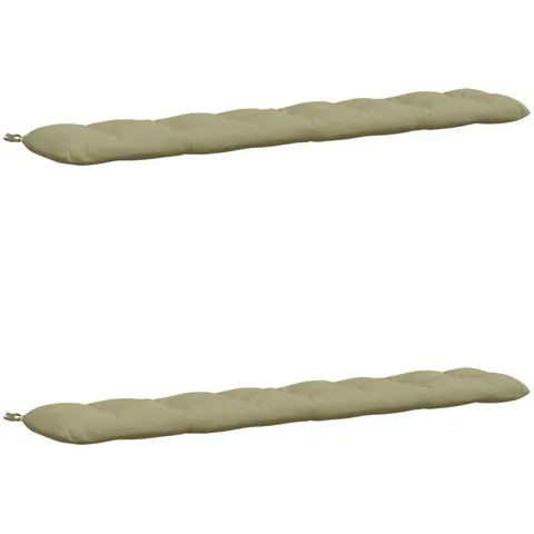 vidaXL Coussins de Banc VIANEN 2 pc 100 % polyester Vert clair – 499800 – image 3