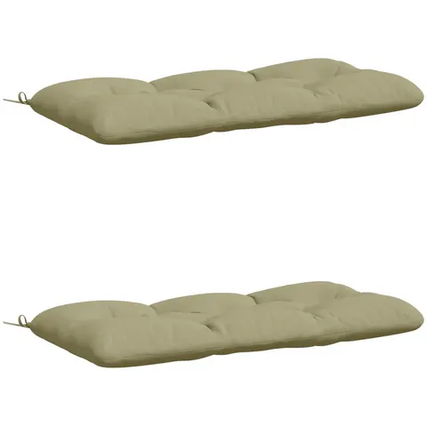 vidaXL Coussins de Banc VIANEN 2 pc 100 % polyester Vert clair – 492849 – image 3