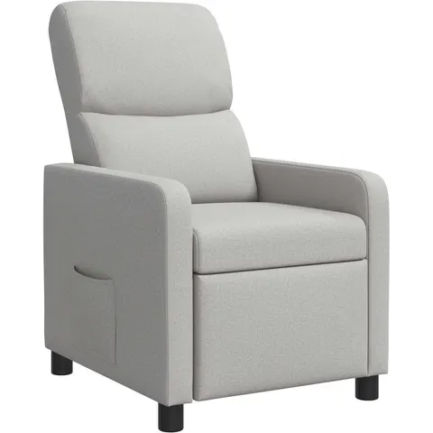 vidaXL Fauteuil inclinable Gris nuage Polyester – image 2