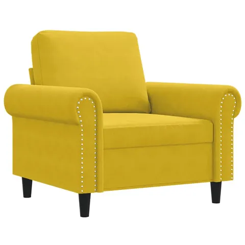 vidaXL Fauteuil Jaune 60 cm Velours – 136007 – image 2