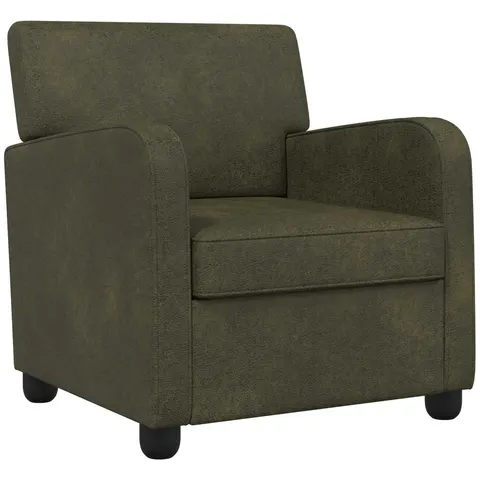 vidaXL Fauteuil Vert armée Simili daim – 590750 – image 2