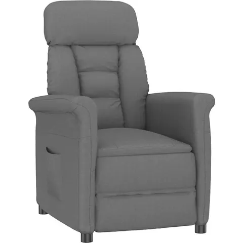 vidaXL fauteuil Gris foncé Microfibre – image 2