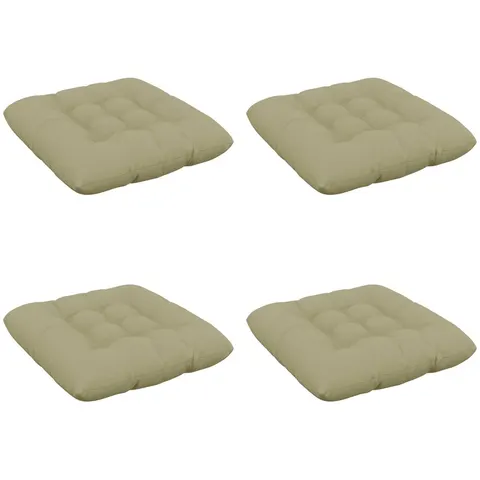 vidaXL Coussins de siège VIANEN 4 pc 100 % polyester Vert clair – 503989 – image 2