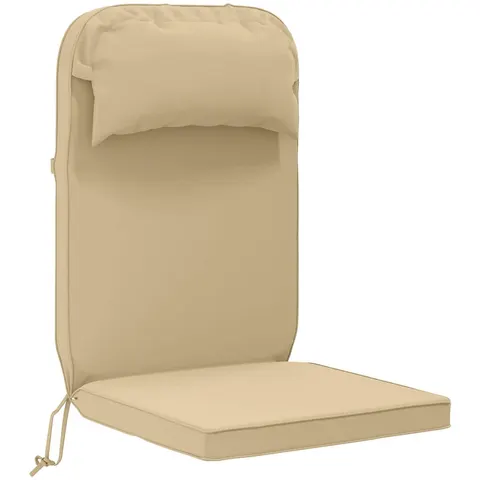 vidaXL Coussin de chaise Adirondack 100 % polyester Beige – image 3