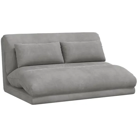 vidaXL Fauteuil de sol ajustable Gris clair Velours – 532144 – image 2