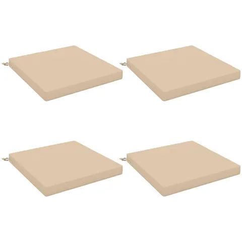 vidaXL Coussins de siège SOEST 4 pc 100 % polyester Crème – 417415 – image 2