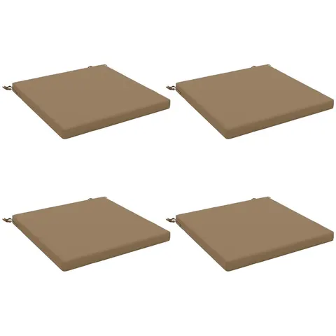 vidaXL Coussins de siège SOEST 4 pc 100 % polyester Taupe – 418870 – image 2