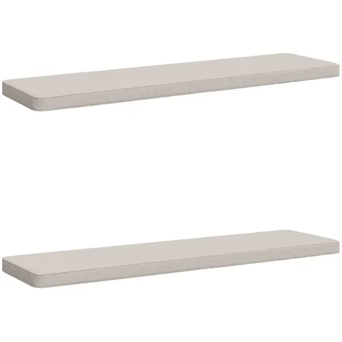 vidaXL Coussins de banc 2 pièces VUGHT 2 pc 100 % polyester Blanc – 481348 – image 2