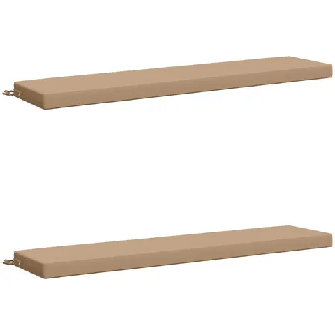 vidaXL Coussins de Banc SOEST 2 pc 100 % polyester Sable – 468608 – image 2
