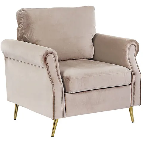 VIETAS - Fauteuil - Taupe - Fluweel – afbeelding 2