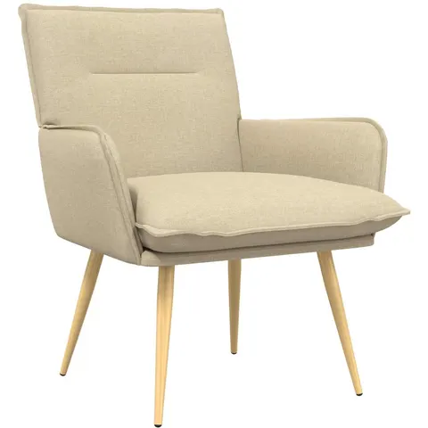 vidaXL Fauteuil Crème Tissu – 854899 – image 2