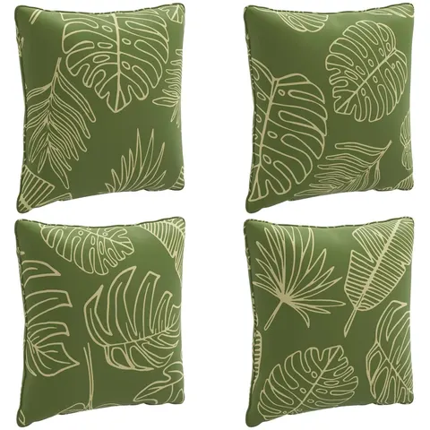 vidaXL Coussin de dos PUTTEN 4 pc 100 % polyester Modèle feuille – image 3