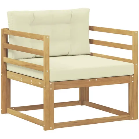 vidaXL Sofa de milieu extérieur Polyester Blanc – 650225 – image 2