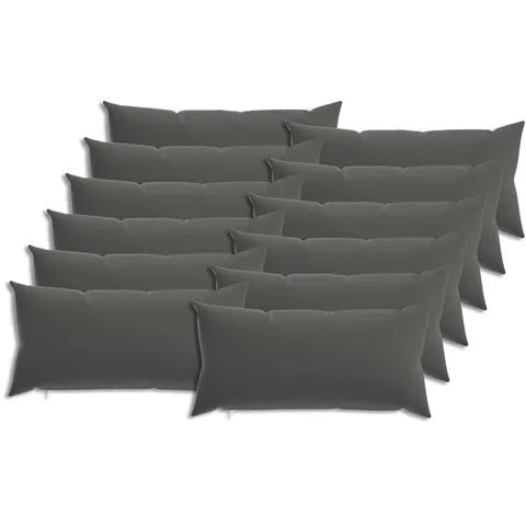 vidaXL Coussin 12 pc HEERLEN Anthracite 40 x 80 cm Polyester – image 2