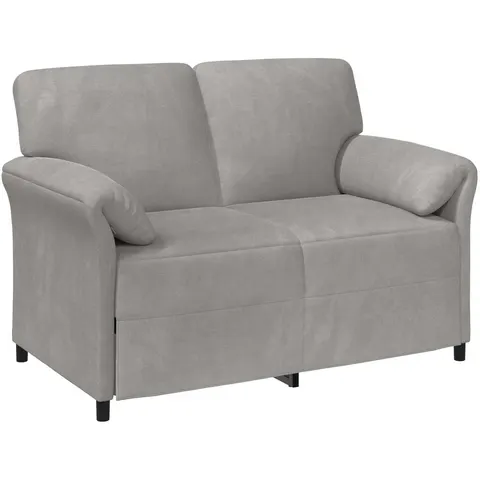 vidaXL Sofa 2 places Gris clair Velours – 788756 – image 2