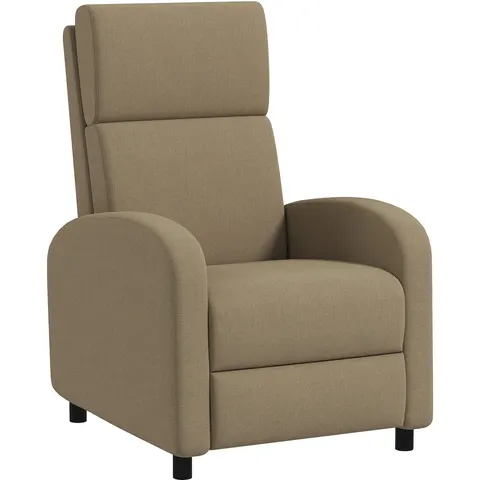 HOMCOM-Relaxfauteuil-Polyester-64x86x102cm-Beige – afbeelding 2