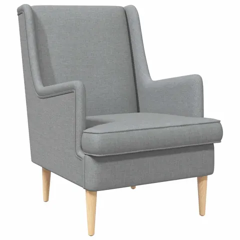 vidaXL Fauteuil Gris clair Tissu – 637078 – image 2