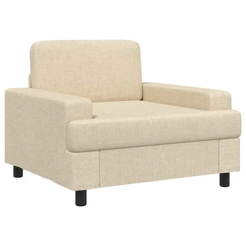 vidaXL Fauteuil Crème Tissu – 591108 – image 2