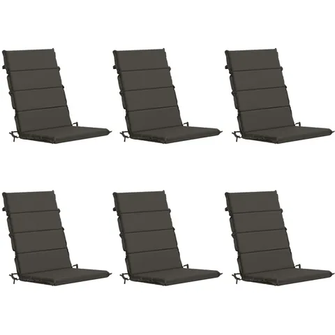 vidaXL Coussin de chaise à dossier haut GEMERT 6 pc 100 % polyester – 429074 – image 2