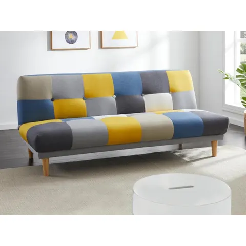 vente-unique.com Canapé convertible polyester 3 places multicolore 178x74x98cm – image 3