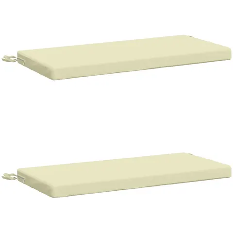 vidaXL Coussins de Banc SOEST 2 pc 100 % polyester Crème – 454946 – image 2