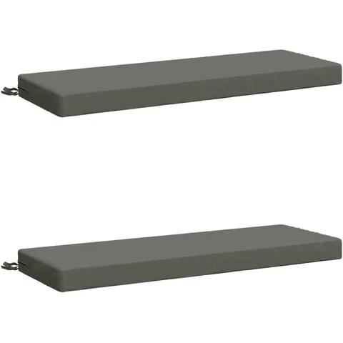 vidaXL Coussins de Banc SOEST 2 pc 100 % polyester Gris – 465249 – image 2